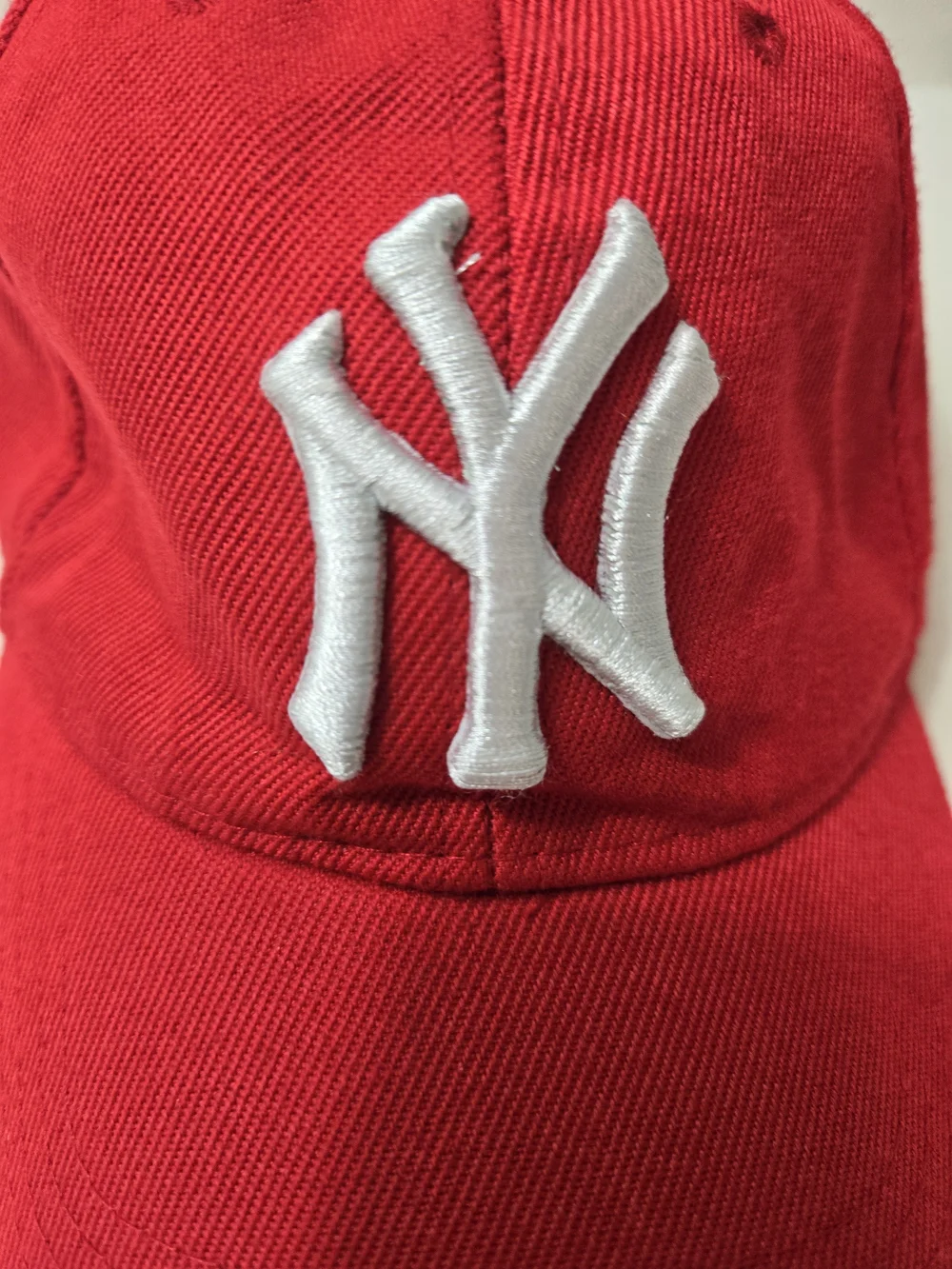 New York Yankees Baseball Cap - Red with White NY Logo
